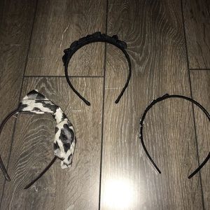 Black and grey/silver headband bundle